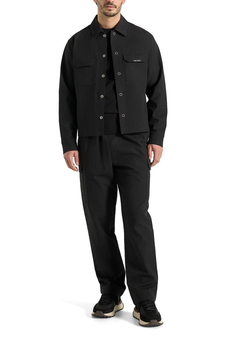 Milo Textured Cargo Jacket, Main, color, Black