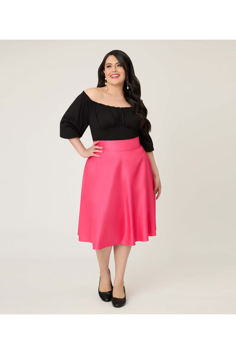 Plus Size Peasant Sleeve Blouse, Alternate, color, Solid Black