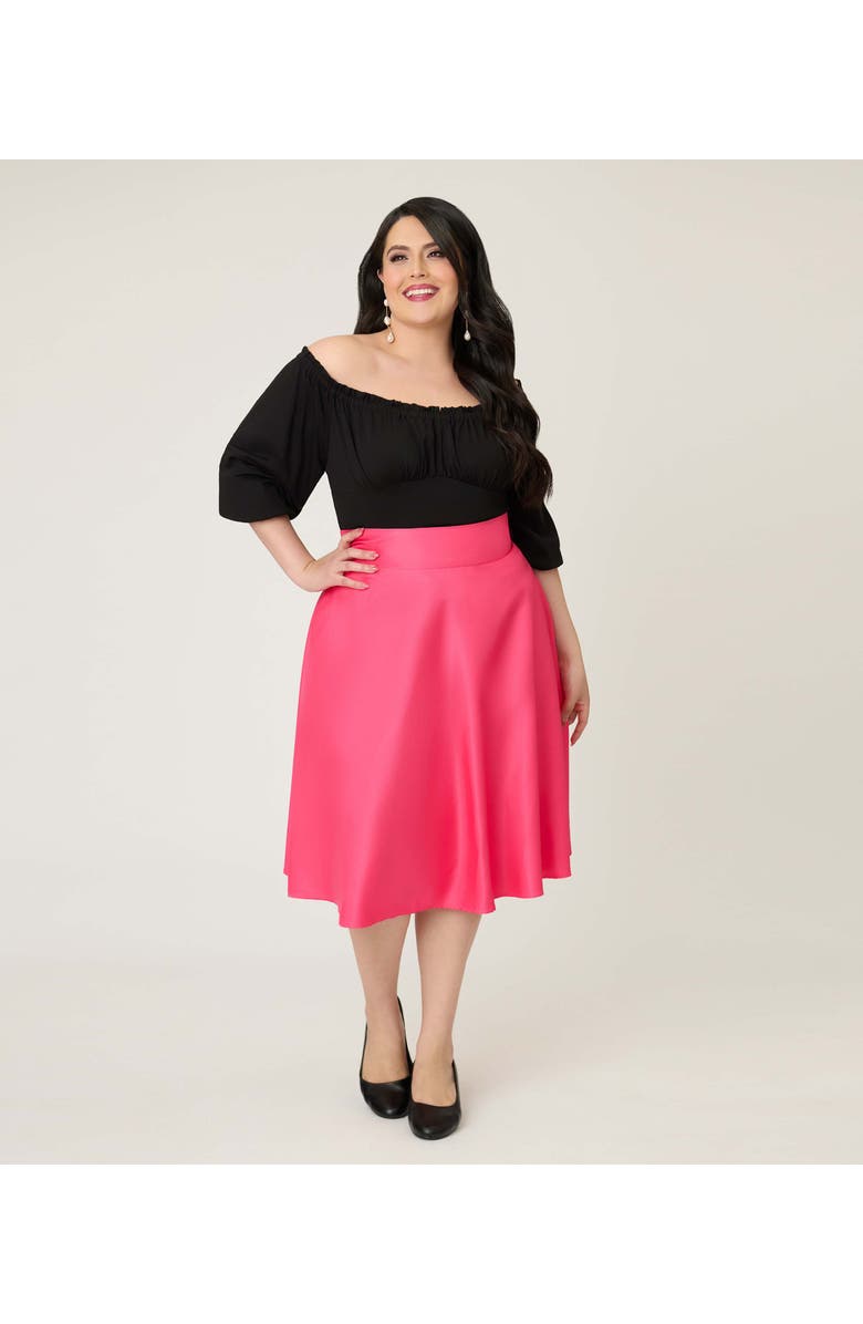 Unique Vintage Plus Size Peasant Sleeve Blouse, Alternate, color, Solid Black