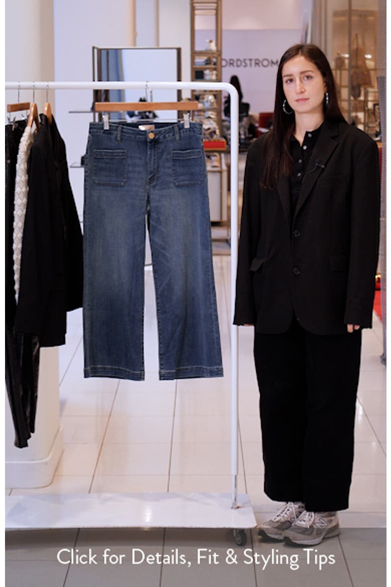 Meg Patch Pocket Mid Rise Wide Leg Jeans video
