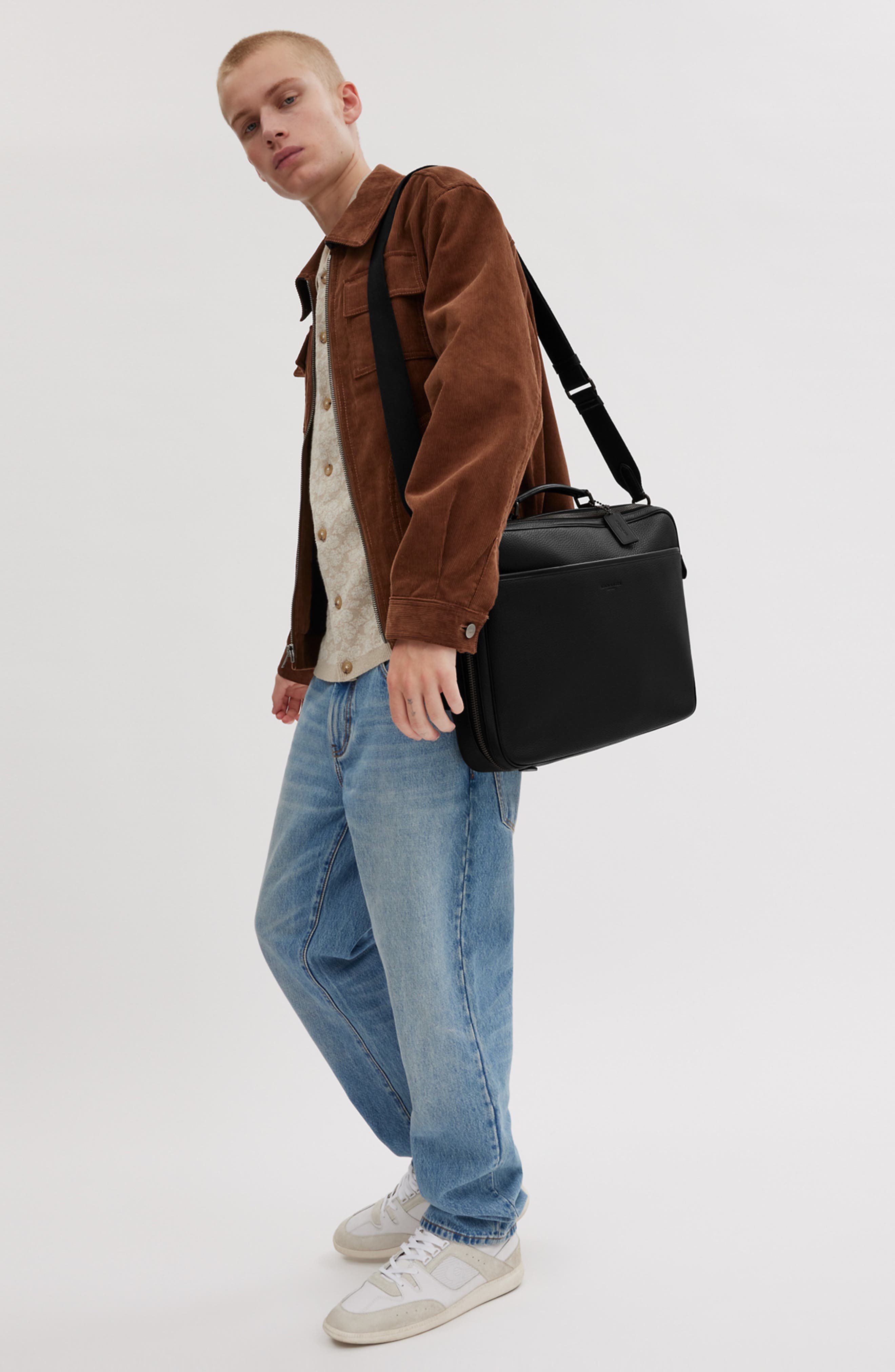 COACH Gotham Leather Convertible Briefcase, Alternate, color, 