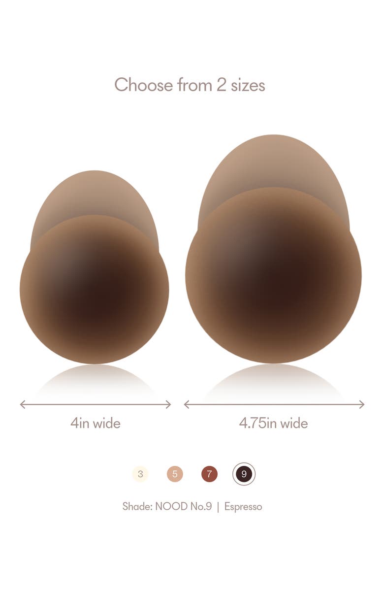 NOOD No-Show Extra Lift Reusable Nipple Covers, Alternate, color, No.9 Coffee