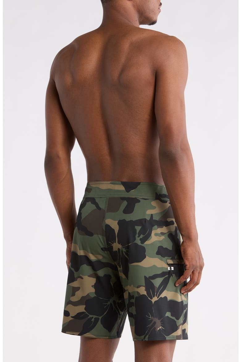 Print Classic Board Shorts, Alternate, color, OLIVE
