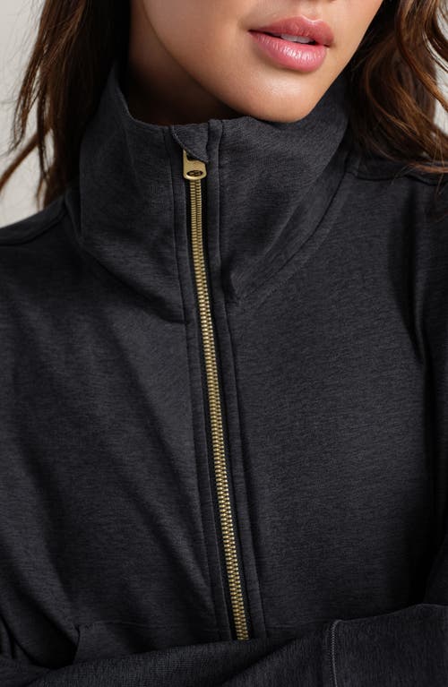 Rhone Atmosphere Crop Zip Sweatshirt In Black