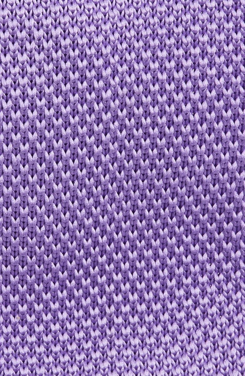 CLIFTON WILSON Lavender Knit Silk Tie, Alternate, color, Lavender