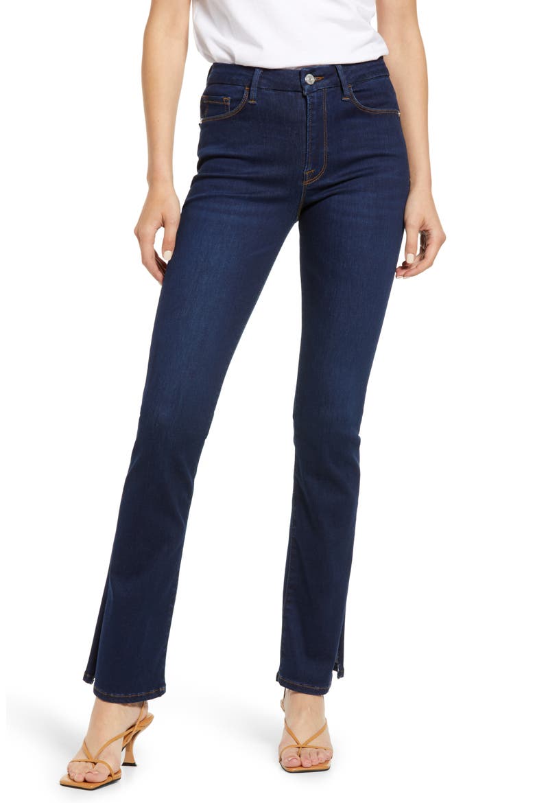 Le Mini Bootcut Jeans, Main, color, CLAREMORE SLIT