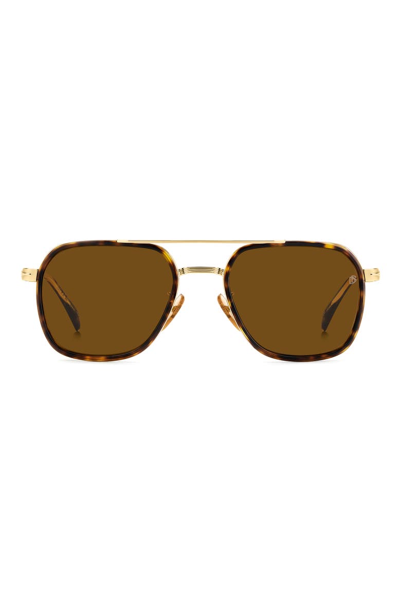 54mm Avaitor Sunglasses, Main, color, HAVANA GOLD/ BROWN