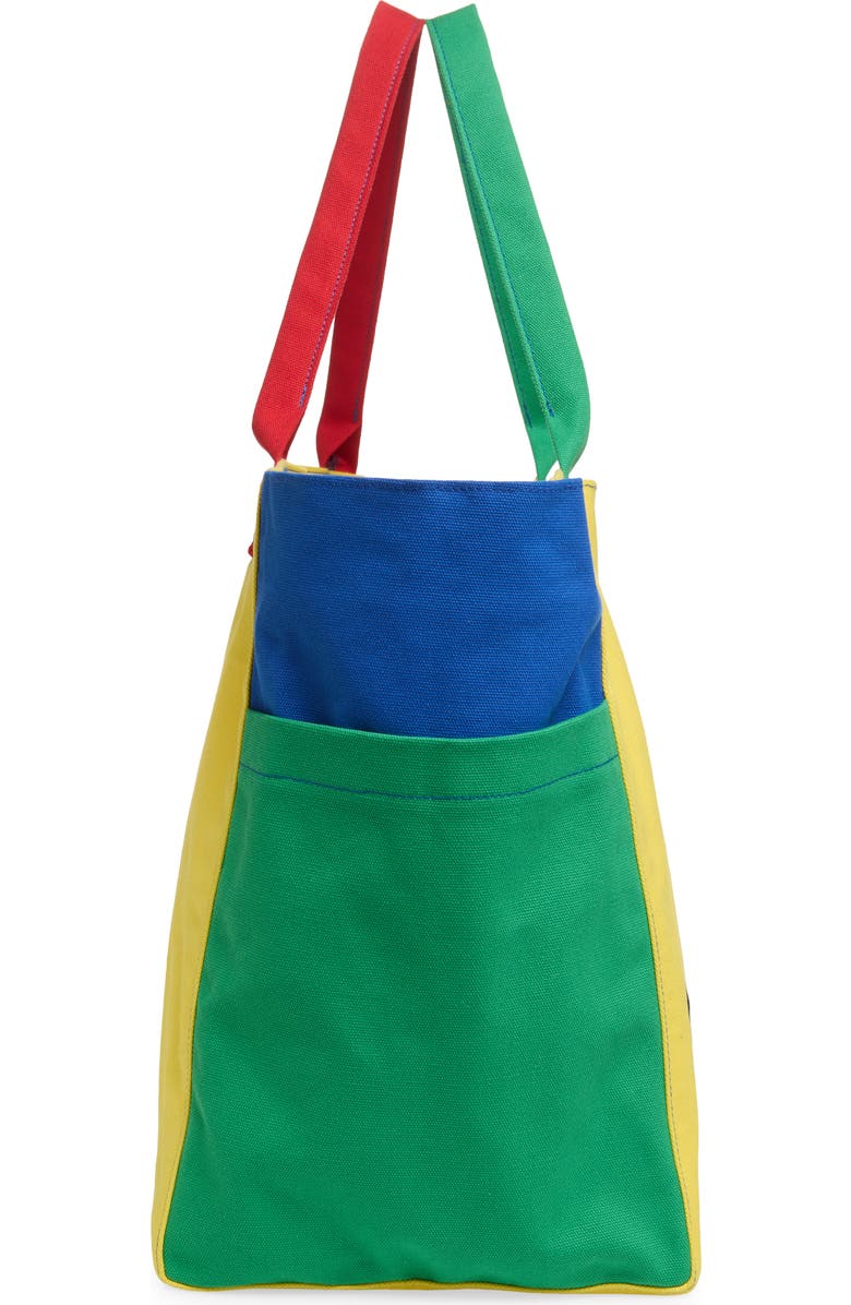 MARKET Smiley Colorblock Tote Bag, Alternate, color, Yellow Multi