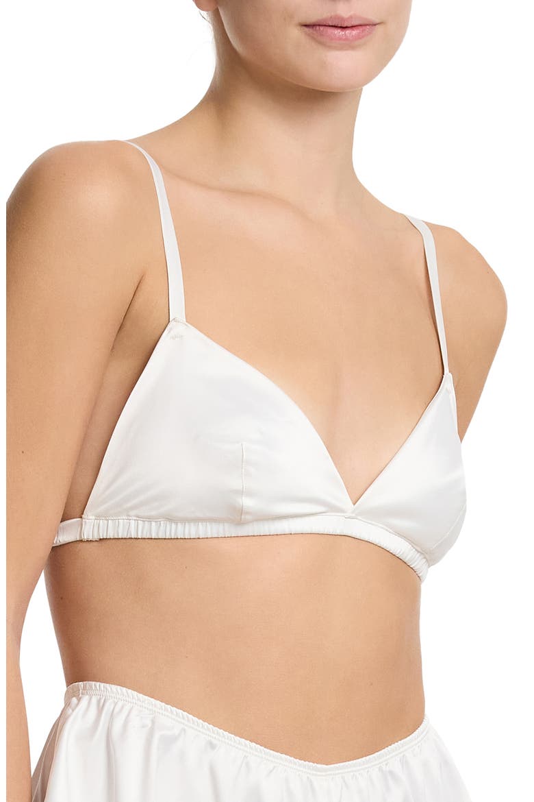 Satin Bralette, Main, color, LIGHT IVORY