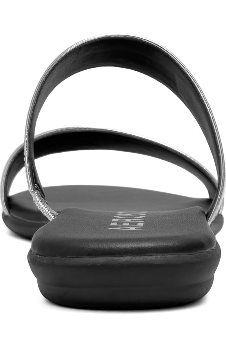 Aerosoles Concetta Two-Strap Sandal, Alternate, color, Silver Fx Mirror Metallic