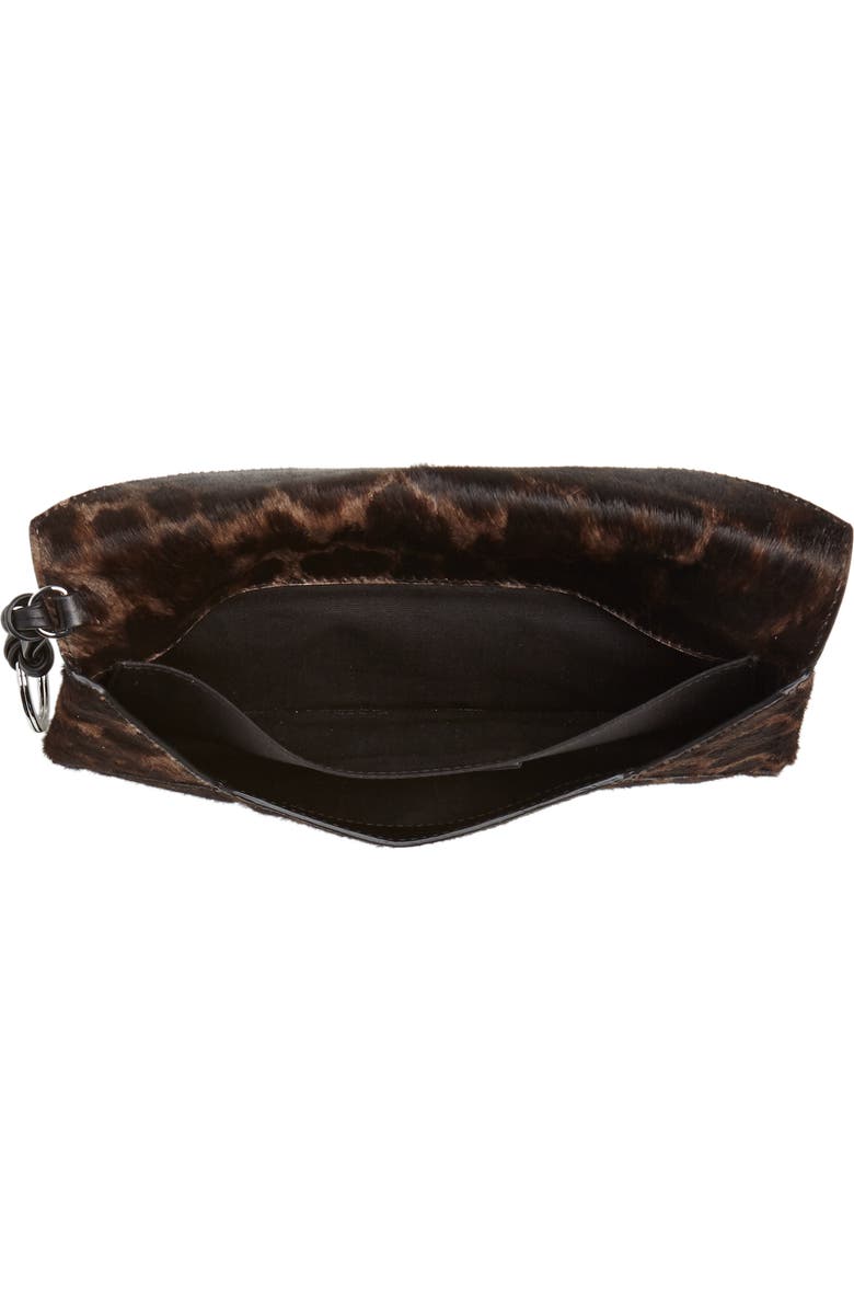 AllSaints Voltaire Large Envelope Genuine Calf Hair Clutch, Alternate, color,