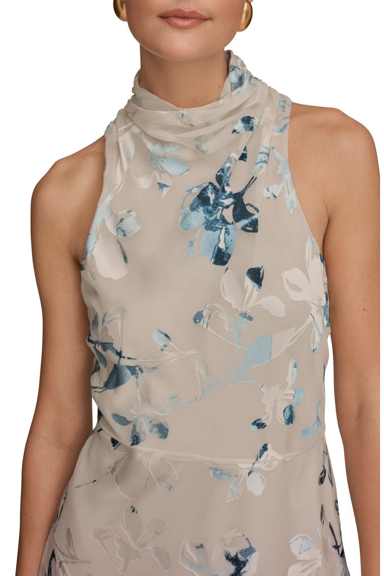 Floral Burnout Maxi Dress, Alternate, color, SEA MIST MULTI