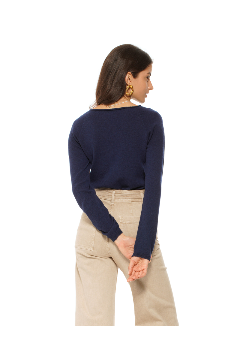 Monticelli Cashmere Ultralight Cashmere Raglan Crew Neck Sweater, Alternate, color, Lavender