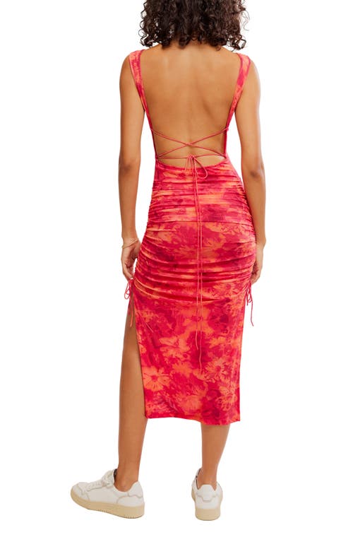 FREE PEOPLE FREE PEOPLE TAKE ME AWAY MESH MIDI DRESS