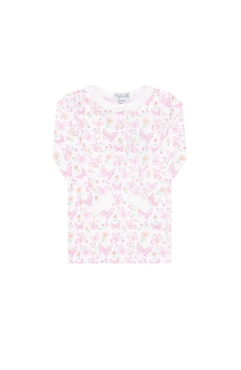 Nellapima Butterflies Print Pajama - Baby, Alternate, color, Pink