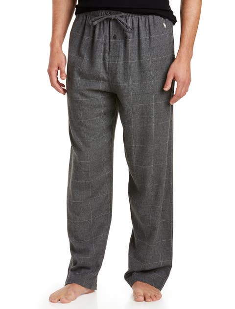 Big 
Tall Windowpane Plaid Flannel Pants