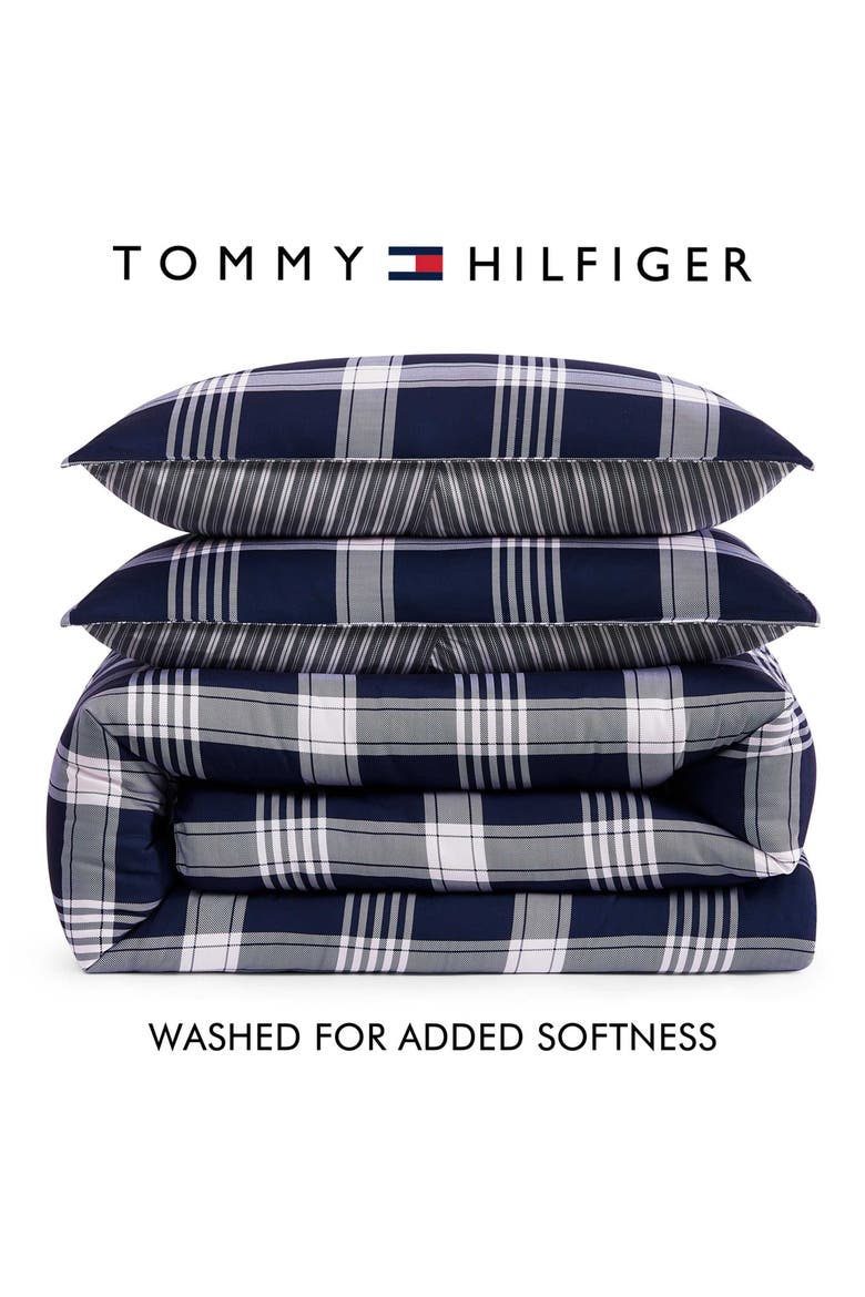 Huntington Plaid Comforter & Shams Set, Alternate, color, NAVY BLUE