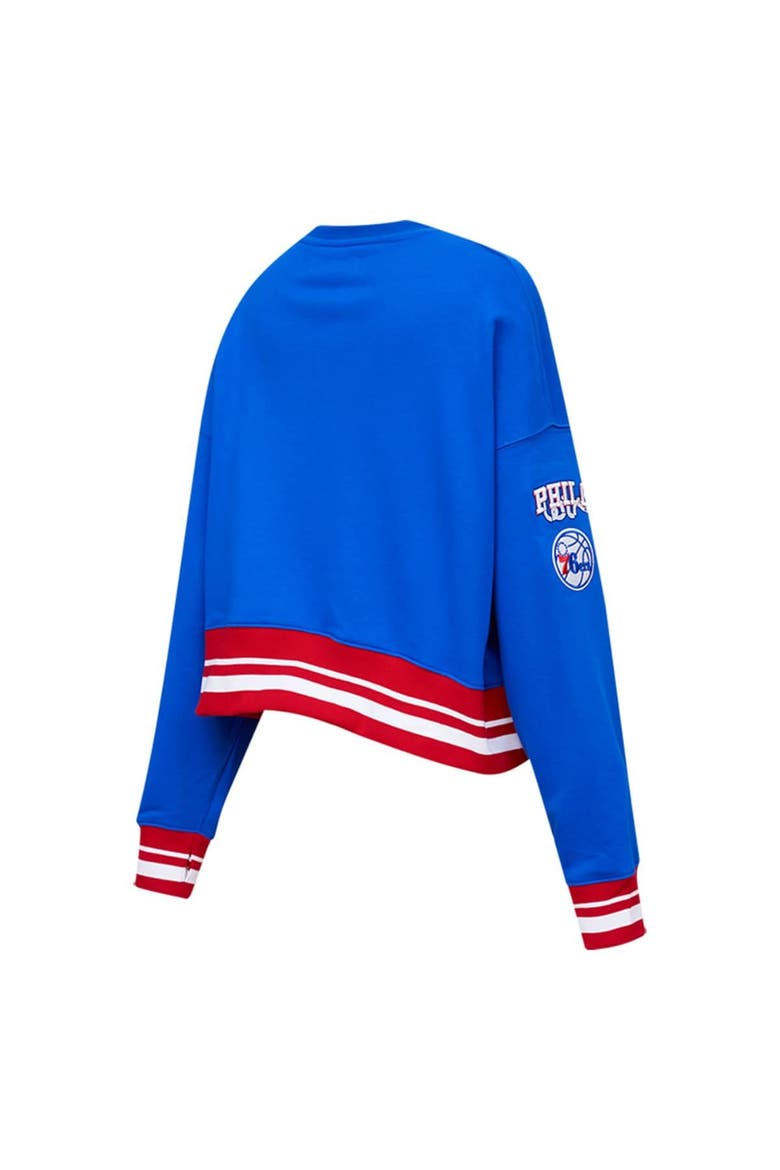 Women's Pro Standard Royal Philadelphia 76ers Mash Up Pullover Sweatshirt, Alternate, color, Royal