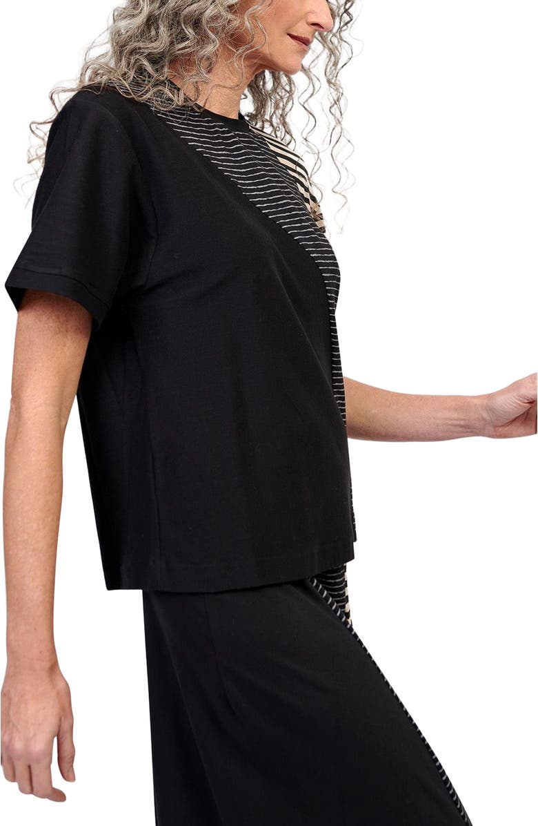 Alembika Sphere patchwork design crew neck tee, Alternate, color, 