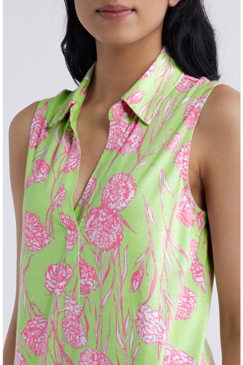 Riegan Floral Print Sleeveless Dress, Alternate, color, PISTACHIO MACARON ALINA