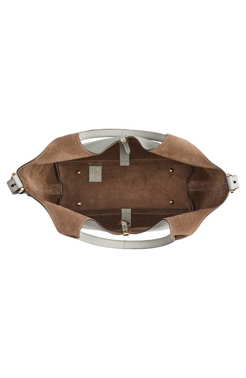 Tod's Small Ebr Top Handle Leather Tote In Cromo Chiaro