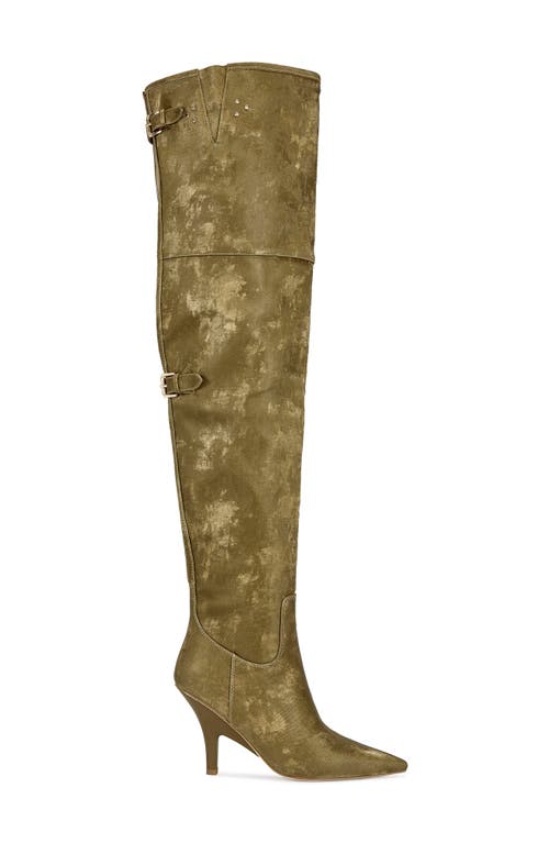Azalea Wang Backer Thigh High Boot In Brown