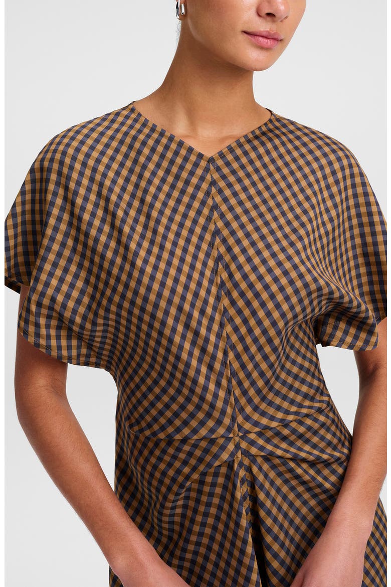 Leni Gingham Minidress, Alternate, color, PECAN/ NAVY