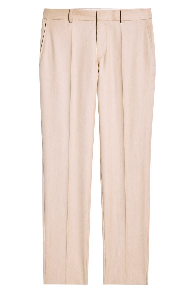 Genius Slim Fit Virgin Wool Suit Pants, Main, color, LIGHT BEIGE