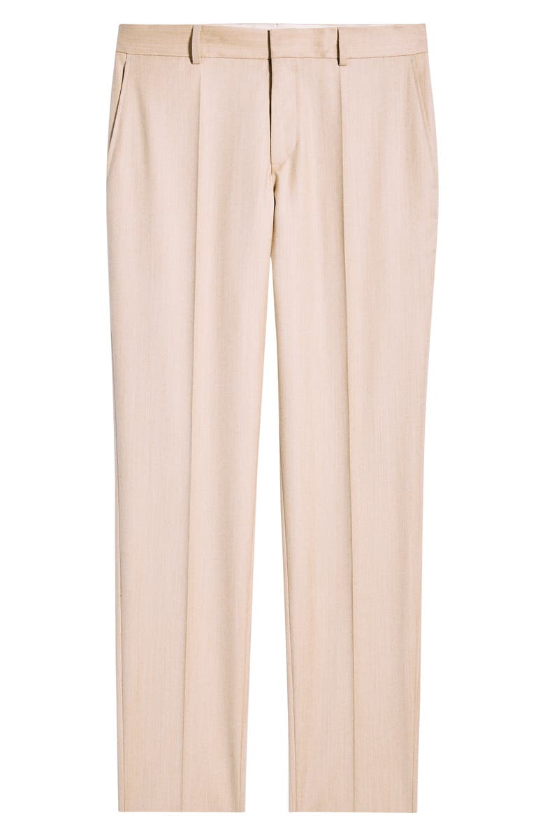 BOSS Genius Slim Fit Virgin Wool Suit Pants, Main, color, Light Beige