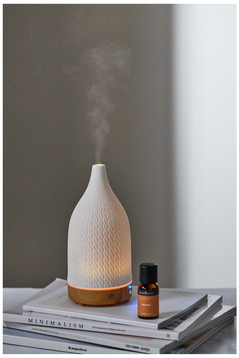 Crochet Ceramic Ultrasonic Diffuser, Alternate, color, WHITE