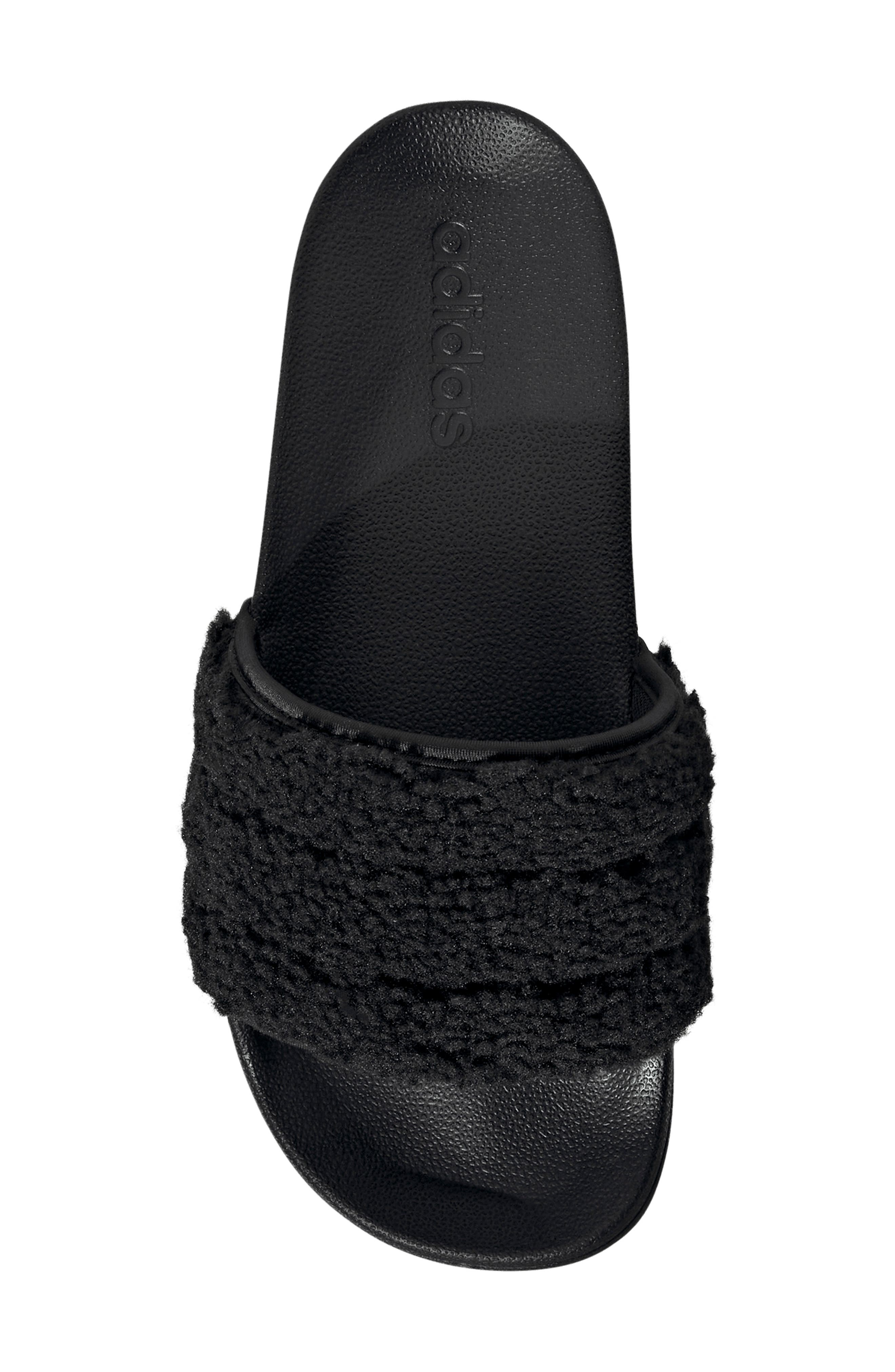 Adilette No Shower Slide Sandal, Alternate, color, CORE BLACK/ CORE BLACK