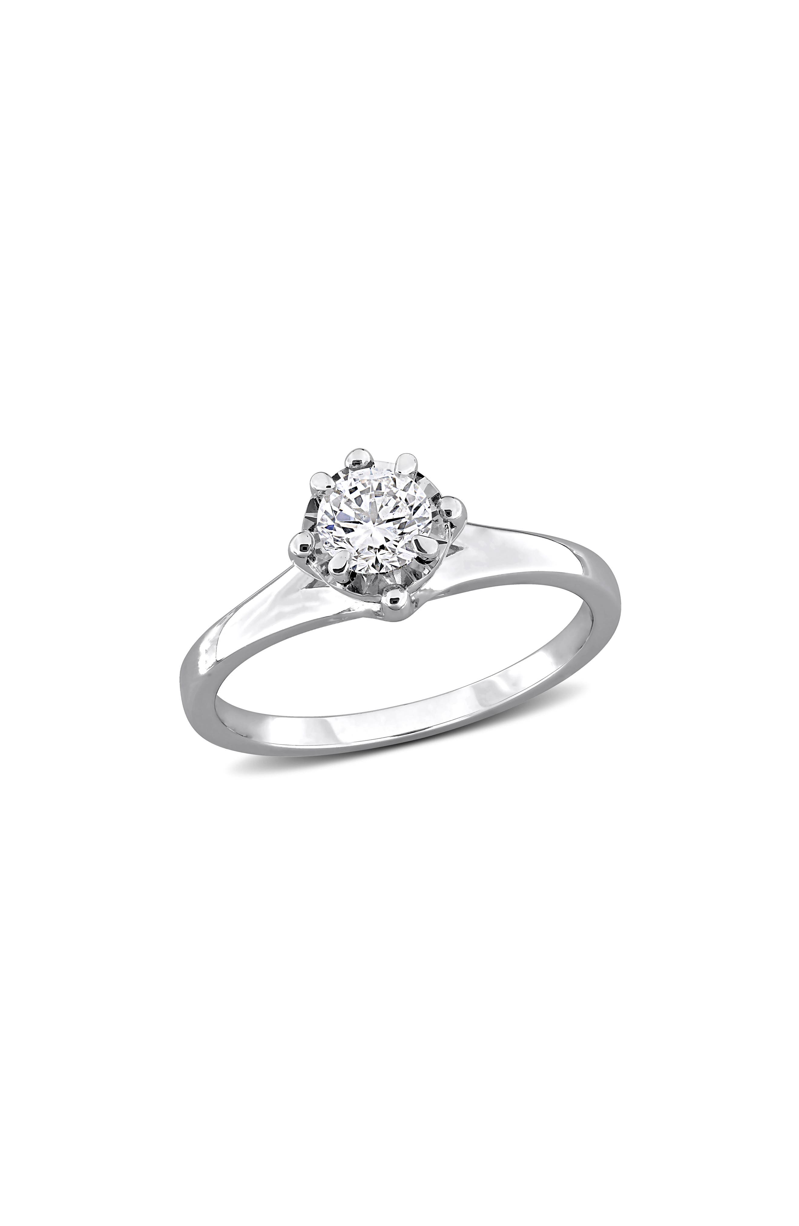 Created Forever Round Lab Grown Diamond Solitaire Ring
