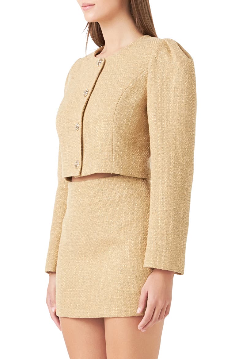 Tweed Blazer, Alternate, color, TAN