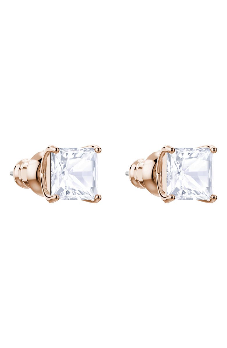 Swarovski Stilla Swarovski Princess Stud Earrings, Alternate, color,