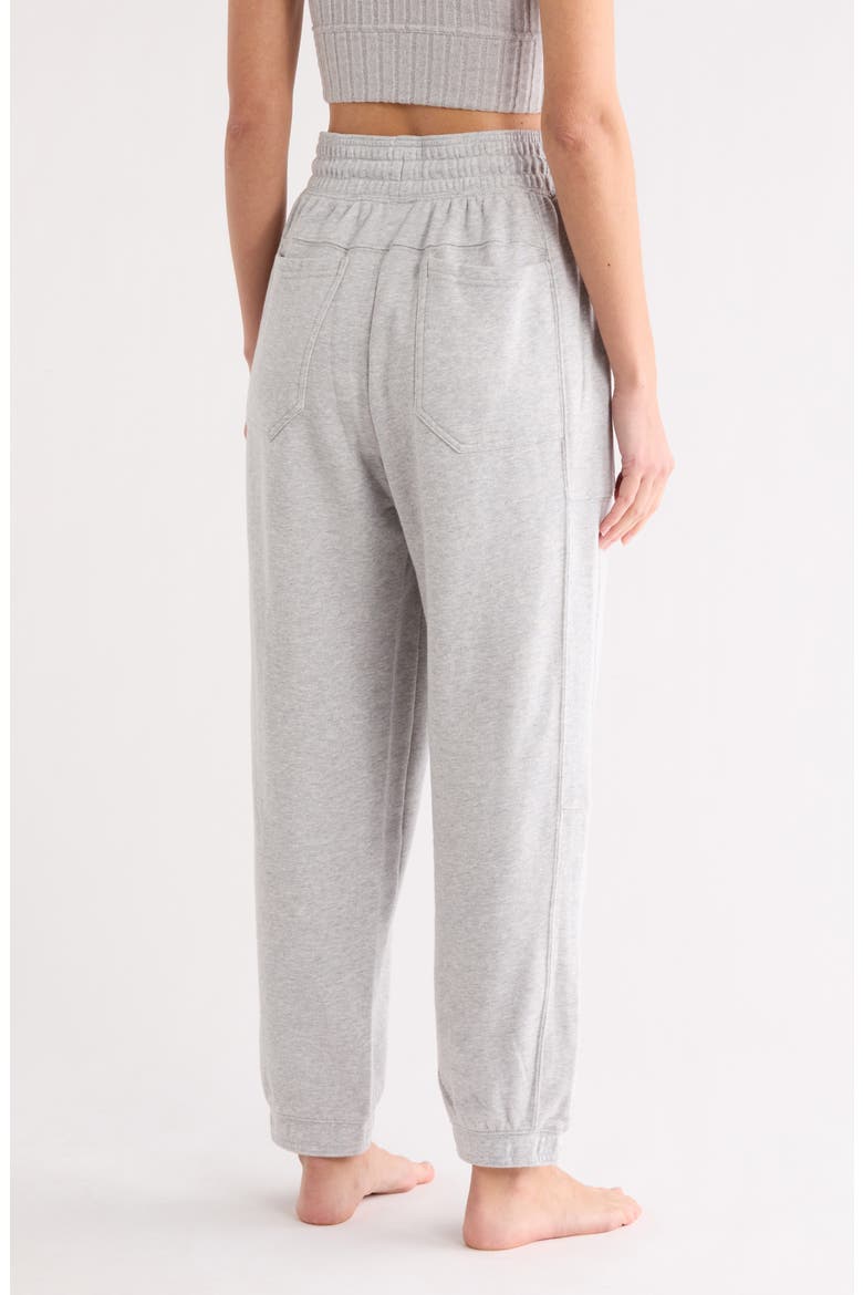 High Rise Washed Terry Joggers, Alternate, color, GREY
