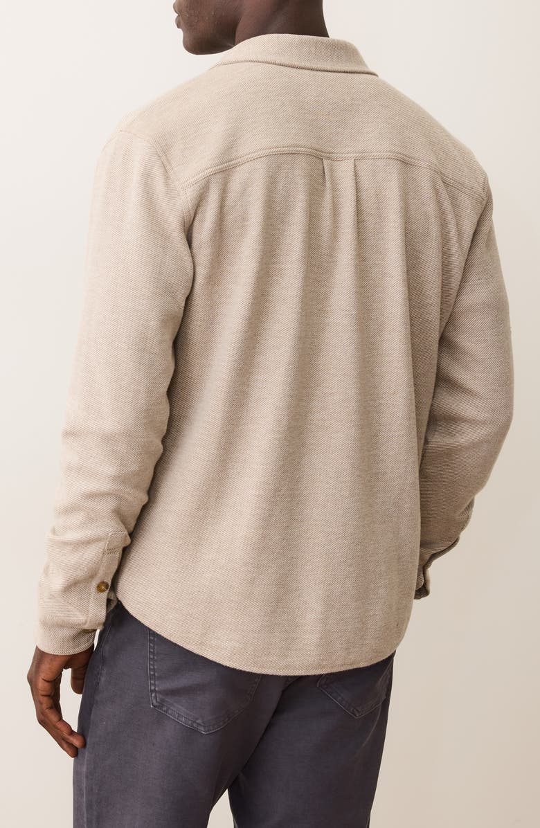 Marine Layer Pacifica Multi Stripe Stretch Twill Overshirt, Alternate, color, Taupe Multi Stripe