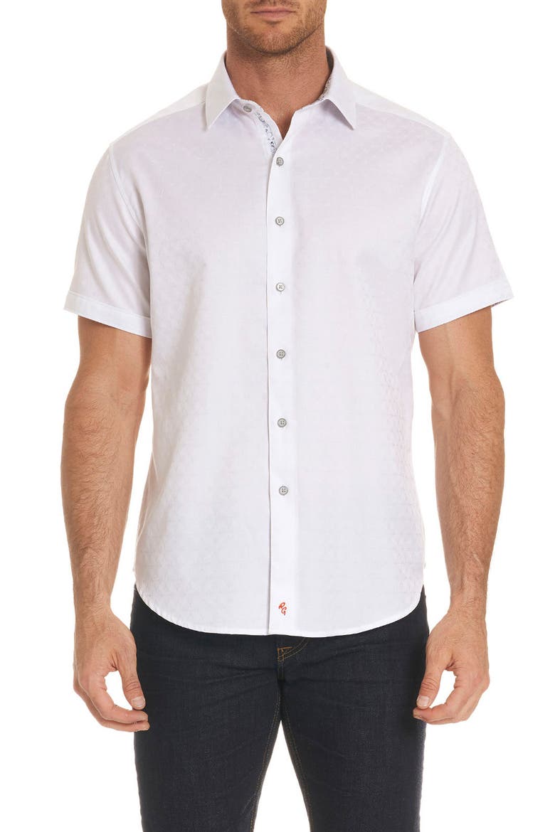 Diamante Classic Fit Shirt, Main, color, WHITE