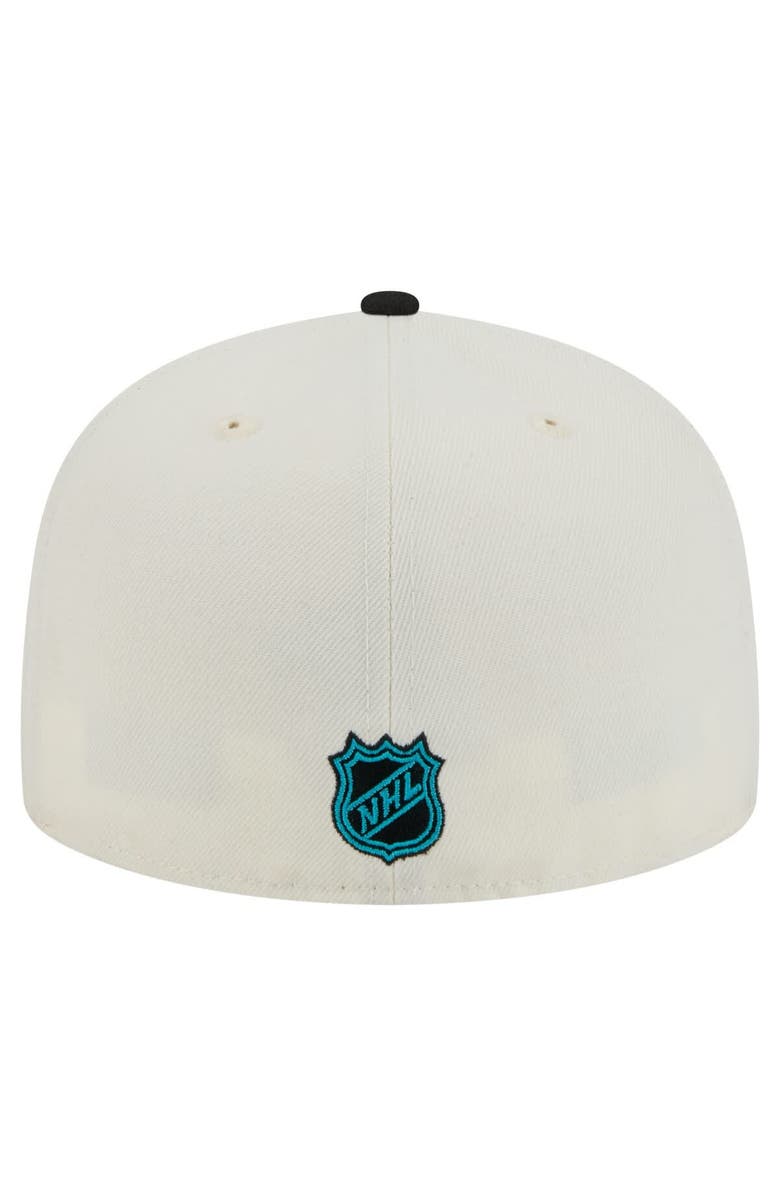 New Era Men's New Era  White San Jose Sharks Chrome Two-Toned 59FIFTY Fitted Hat, Alternate, color, 