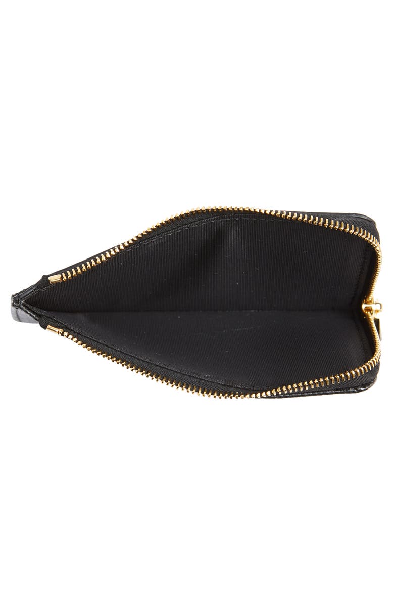 Givenchy G Cut Zip Coated Canvas & Leather Card Case, Alternate, color,