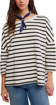 Free People Second Sense Striped T-Shirt