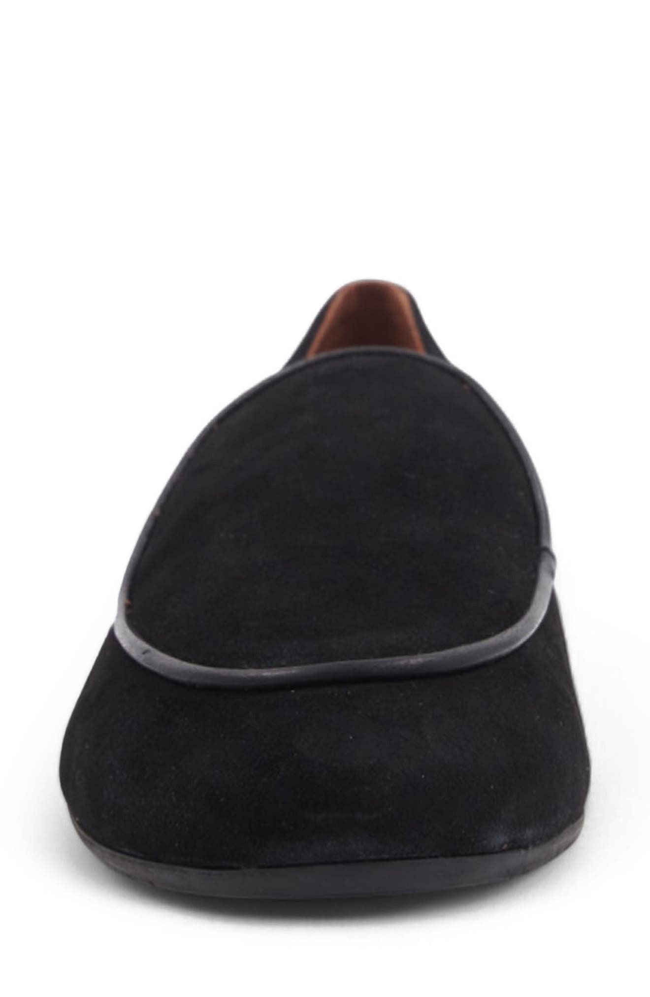 Aquatalia Calandra Weatherproof Flat, Alternate, color, Black Suede