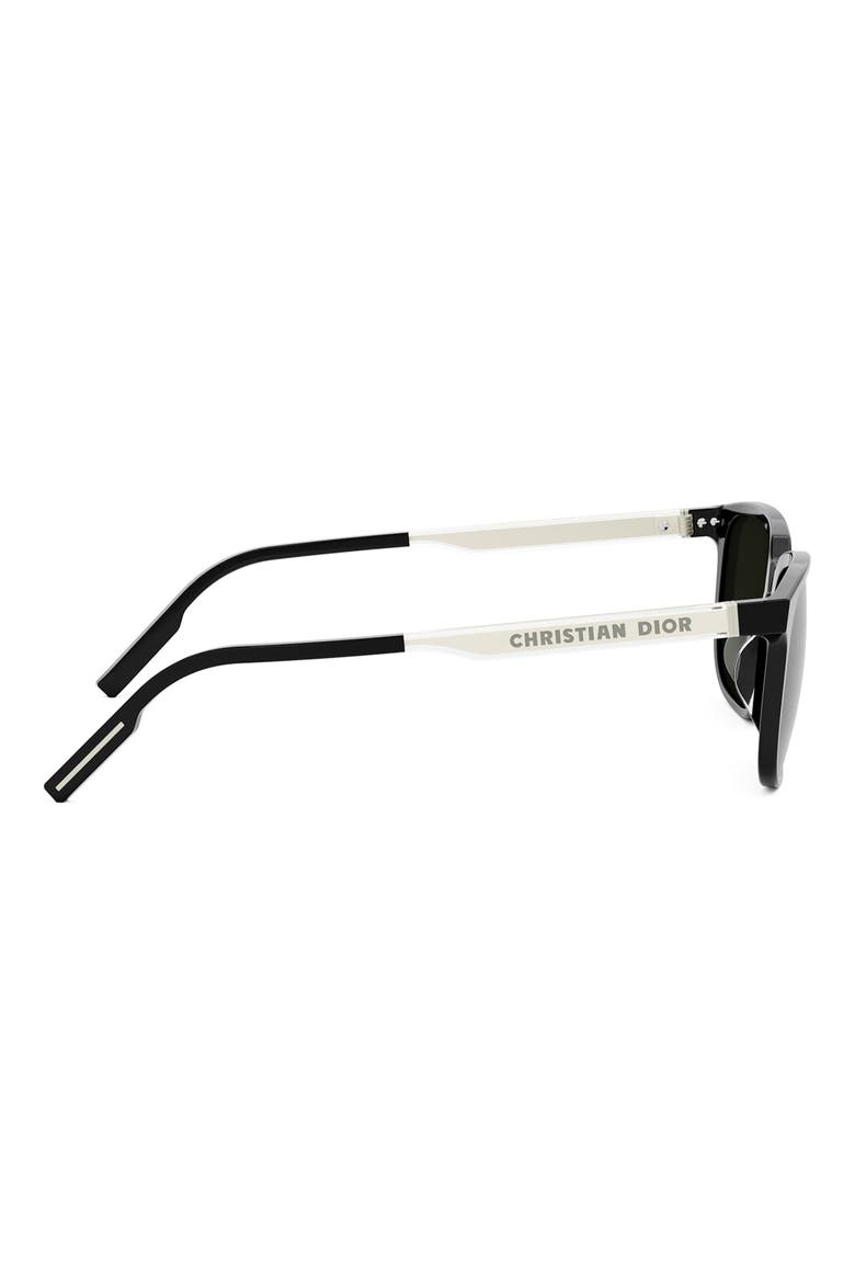 'DiorTag SU 56mm Square Sunglasses, Alternate, color, BLACK/ OTHER / GREEN