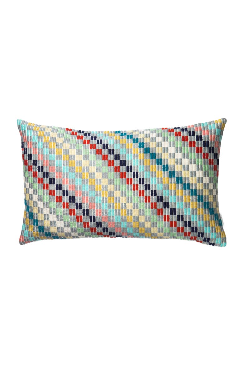 Nahuala IV Handwoven Cotton Brocade Throw Pillow, Main, color, Multicolored