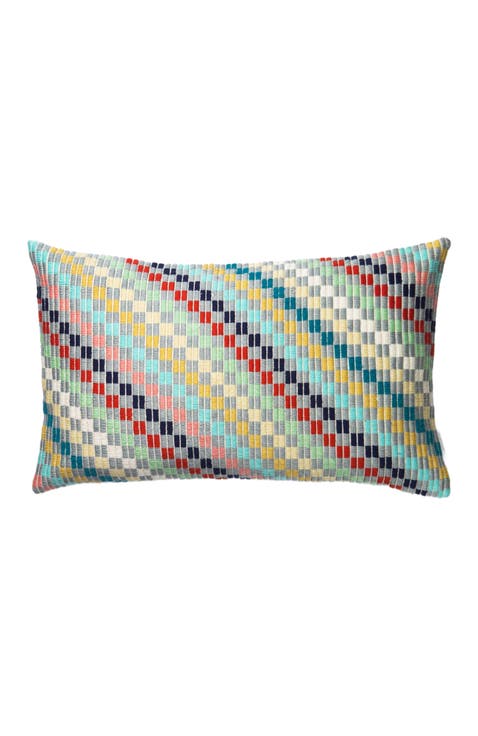 Nahuala IV Handwoven Cotton Brocade Throw Pillow