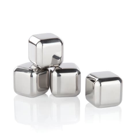 Stainless Steel Ice Cubes Set of 4