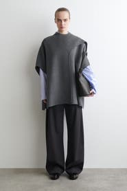 COS Double-faced Merino Wool Scarf Cape