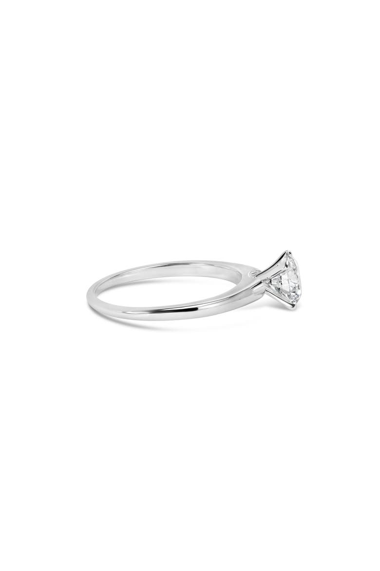 14K White Gold 1.0 Cttw Round Lab Grown Diamond Engagement Ring, Alternate, color, White