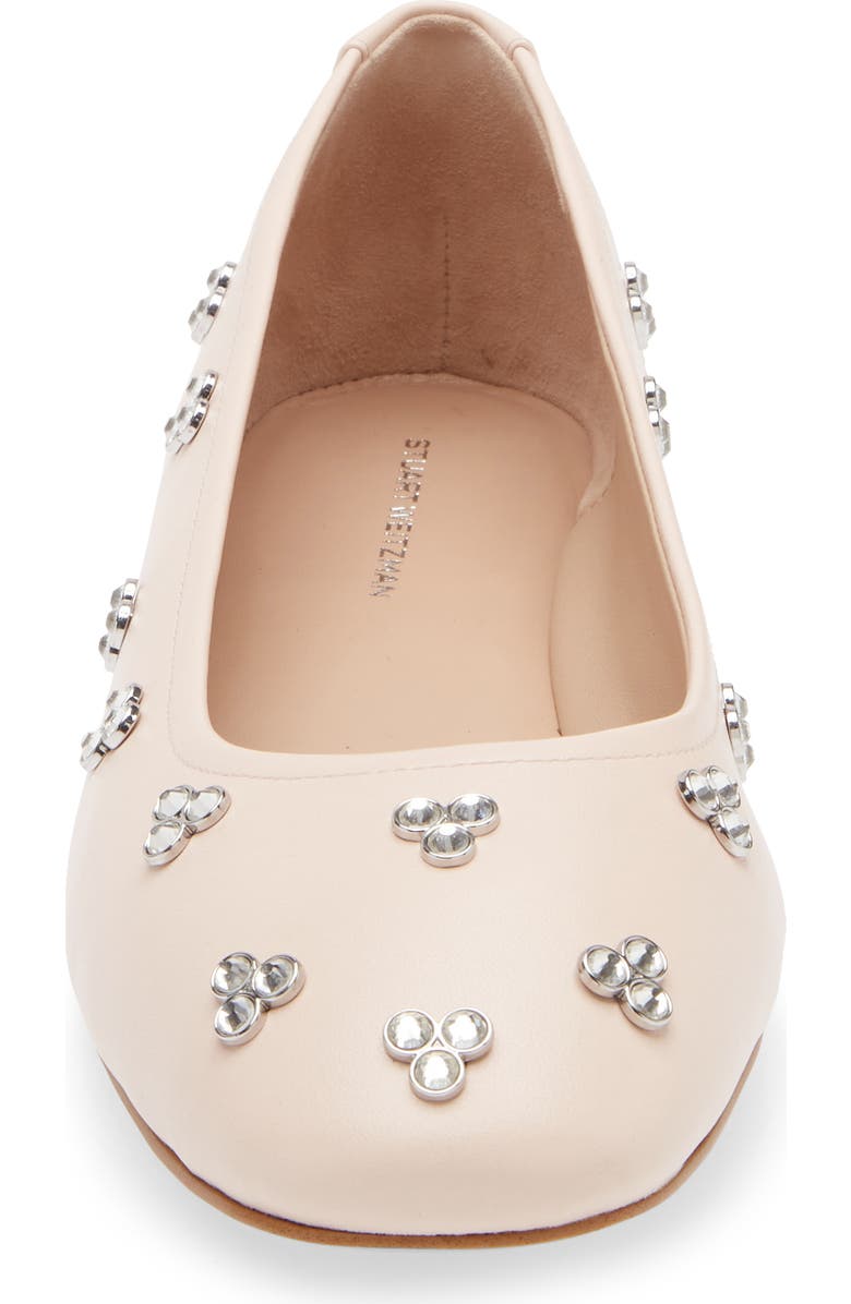 Stuart Weitzman Tammy Crystal Embellished Ballet Flat, Alternate, color, Rosewater