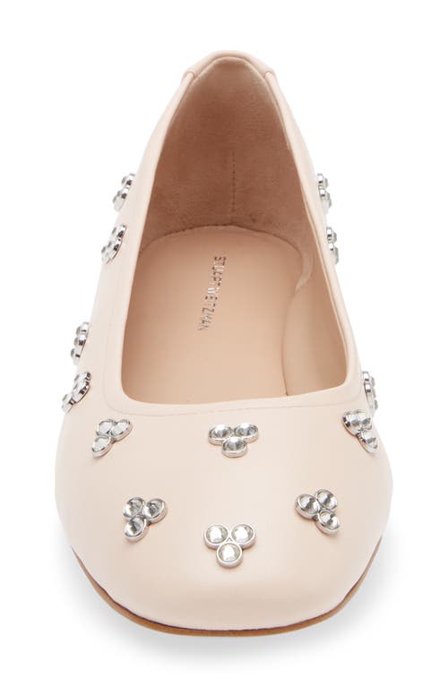Stuart Weitzman Tammy Crystal Embellished Ballet Flat In Rosewater