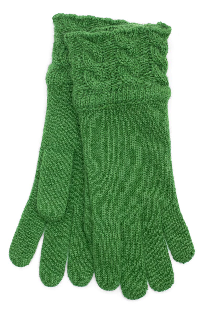 Portolano Dorset Cable Knit Gloves, Main, color, Spearmint